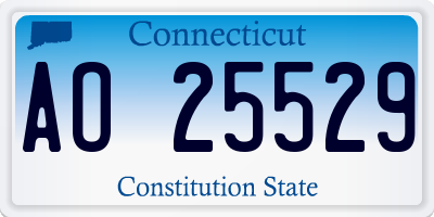 CT license plate AO25529