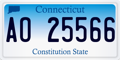 CT license plate AO25566