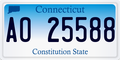 CT license plate AO25588
