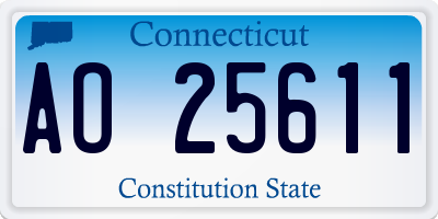 CT license plate AO25611