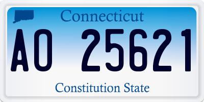 CT license plate AO25621
