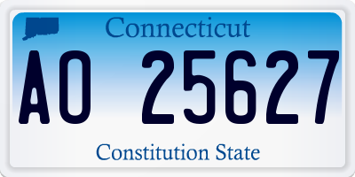 CT license plate AO25627