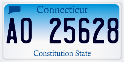 CT license plate AO25628