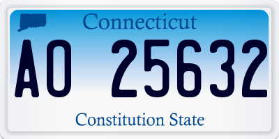 CT license plate AO25632