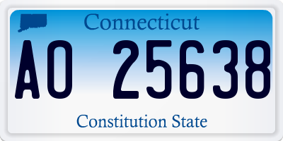 CT license plate AO25638