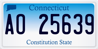CT license plate AO25639