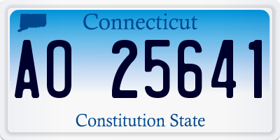 CT license plate AO25641