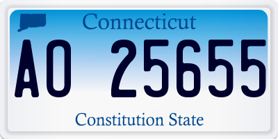 CT license plate AO25655