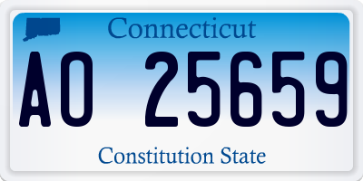 CT license plate AO25659