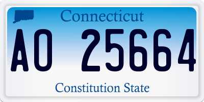 CT license plate AO25664