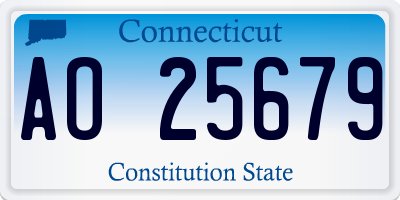 CT license plate AO25679