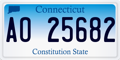 CT license plate AO25682