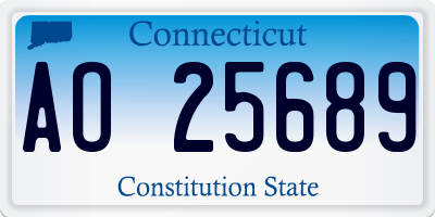 CT license plate AO25689
