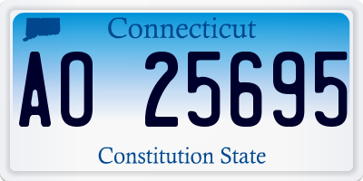 CT license plate AO25695