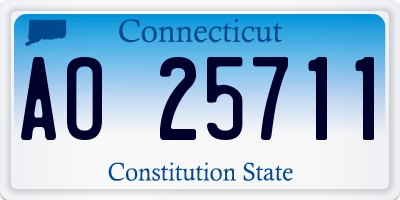 CT license plate AO25711