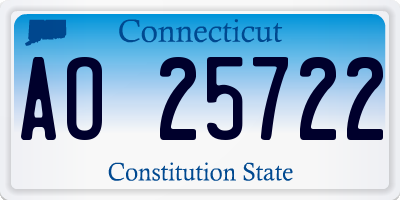 CT license plate AO25722