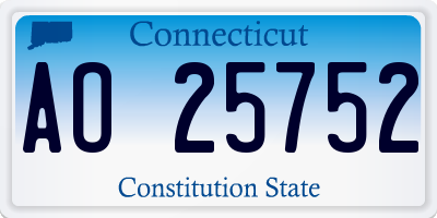 CT license plate AO25752