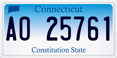CT license plate AO25761