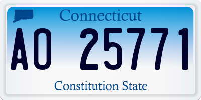 CT license plate AO25771
