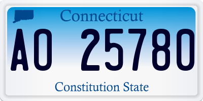 CT license plate AO25780