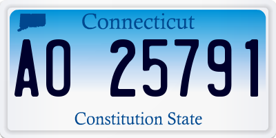 CT license plate AO25791