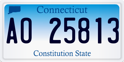 CT license plate AO25813