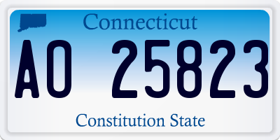 CT license plate AO25823