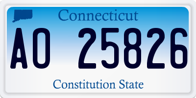 CT license plate AO25826