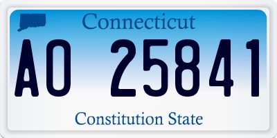 CT license plate AO25841