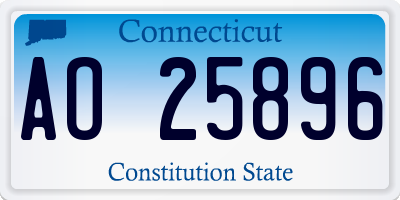 CT license plate AO25896