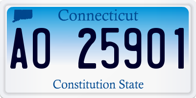 CT license plate AO25901