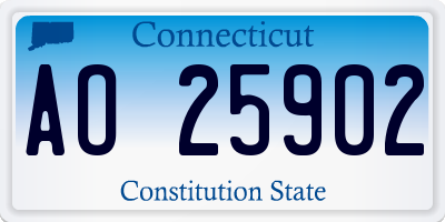 CT license plate AO25902