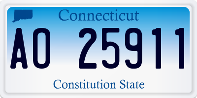 CT license plate AO25911