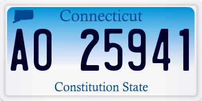CT license plate AO25941