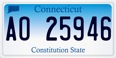 CT license plate AO25946