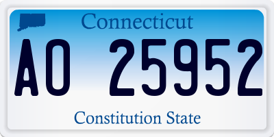 CT license plate AO25952