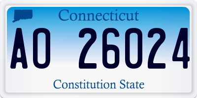CT license plate AO26024