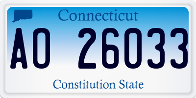 CT license plate AO26033