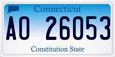CT license plate AO26053