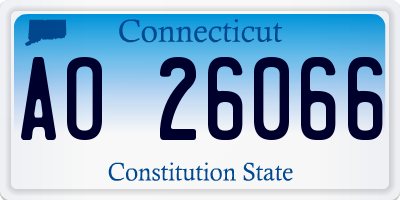 CT license plate AO26066