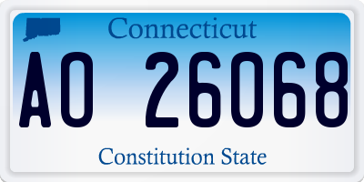 CT license plate AO26068