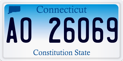 CT license plate AO26069