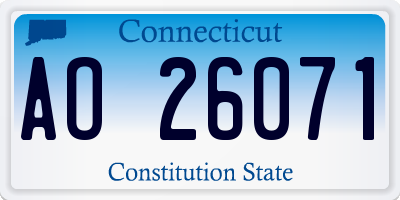 CT license plate AO26071