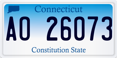 CT license plate AO26073