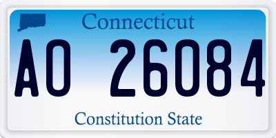 CT license plate AO26084