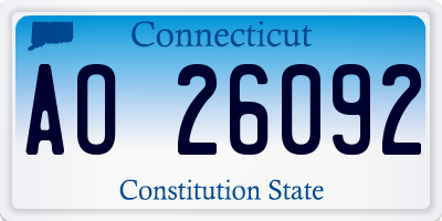 CT license plate AO26092