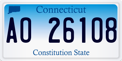 CT license plate AO26108