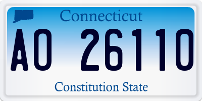 CT license plate AO26110