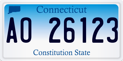 CT license plate AO26123