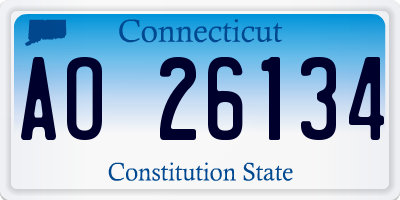 CT license plate AO26134